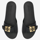 Tory Burch Buckle Slide Sandals With Logo
