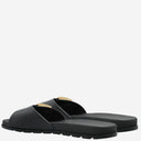 Tory Burch Buckle Slide Sandals With Logo