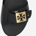 Tory Burch Buckle Slide Sandals With Logo
