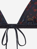 Góra bikini Casablanca ze sznurkiem i monogramem