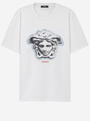 Versace - T-shirt en coton avec logo imprimé
