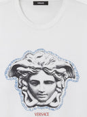 Versace - T-shirt en coton avec logo imprimé