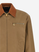 Versace Chaqueta De Algodón Con Cuello En Contraste
