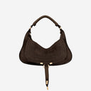 Chloè Small Marcie Shoulder Bag In Suede Leather