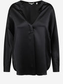Vince Silk Shirt With V Neck