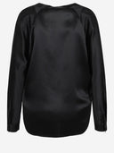 Vince Silk Shirt With V Neck