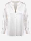 Camisa Vince De Seda Con Cuello En V