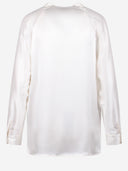 Camisa Vince De Seda Con Cuello En V