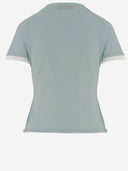 Arch4 T-shirt en cachemire avec bordure contrastée