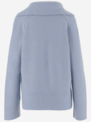 Vince Stretch Wool And Cashmere Blend Polo Sweater