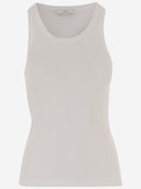 Vince Stretch Cotton Blend Tank Top