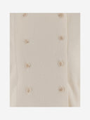 Allude Double Breasted Wool Blend Jacket