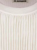 Jil Sander Viscose Blend T Shirt With Ruffled Sleeves