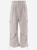 Pantalones de pernera ancha a rayas con cordón Y 3