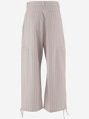 Pantalones de pernera ancha a rayas con cordón Y 3