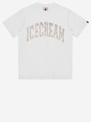 T-shirt en coton crème glacée avec logo