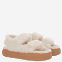 Sandalias Moon Boot De Piel De Oveja Con Suela Gruesa