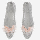 Heavenly Jelly Transparent Ballerina Flats With Decoration