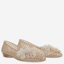 Heavenly Jelly Transparent Ballerina Flats With Decoration