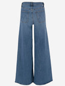 Mother Wide Leg Jeans In Stretch Cotton Blend
