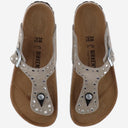 Birkenstock Sandales Gizeh Rivet En Cuir Daim