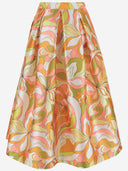 Lunatica Milano Flared Skirt With Fantasy Print
