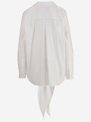 Darkpark Romy Shirt With Front Knot And Asymmetrical Hem