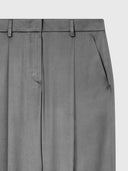 Giorgio Armani Double Silk Satin Trousers With One Pressed Crease