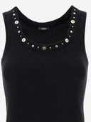 Versace Stretch Cotton Top With Studs
