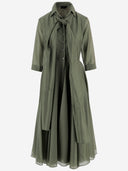 F.It Kleid aus Lyocell-Mischung mit geknotetem Kragen