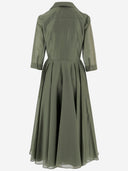 F.It Kleid aus Lyocell-Mischung mit geknotetem Kragen