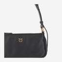 Pinko Half Moon Baguette Mini Leather Bag With Logo