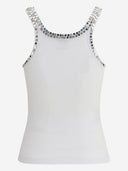 Pinko Ribbed Top With Jewel Embroidery