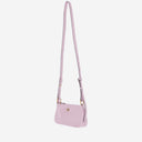 Pinko - Mini sac demi-lune en cuir baguette avec logo