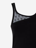 Top de algodón elástico con logo de Pinko
