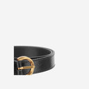 Pinko læderbælte med logo