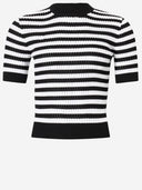 Patou Cotton Sweater With Striped Pattern