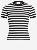 Patou Cotton T Shirt With Striped Pattern