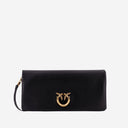 Pinko Love Bag Click Soft Leather Clutch Bag