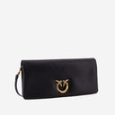 Pinko Love Bag Click Soft Leather Clutch Bag