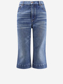 Chloè High Waisted Capri Jeans In Denim