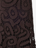 Pinko Geometric Crochet Midi Skirt In Viscose Blend