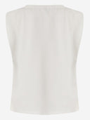 Pinko T Shirt With Draping And Gold Detail