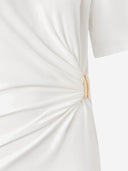 Pinko T Shirt With Draping And Gold Detail