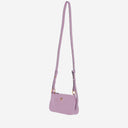 Pinko Half Moon Baguette Mini Leather Bag With Logo