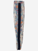 Just Cavalli Stretch Nylon Trousers With Floral Pattern