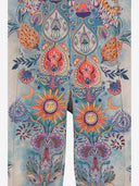 Just Cavalli Stretch Nylon Trousers With Floral Pattern
