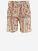 Just Cavalli Nylon Shorts With Ornamental Print