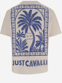 Just Cavalli Cotton T Shirt With Graphic Print