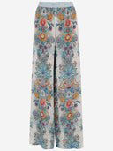 Just Cavalli Viscose Trousers With Floral Print